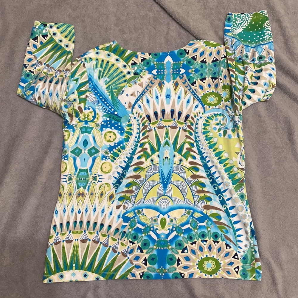 🌴Vibrant 3/4 sleeve from Chico’s - Picture 4 of 4
